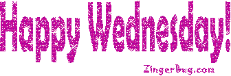 Click to get the codes for this image. Happy Wednesday Magenta Glitter, Happy Wednesday Free Image, Glitter Graphic, Greeting or Meme for Facebook, Twitter or any forum or blog.