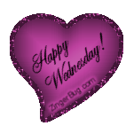 Click to get the codes for this image. Happy Wednesday Magenta Heart Glitter Graphic, Happy Wednesday, Hearts Free Image, Glitter Graphic, Greeting or Meme for Facebook, Twitter or any forum or blog.