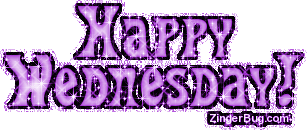Click to get the codes for this image. Happy Wednesday Purple Glitter Text, Happy Wednesday Free Image, Glitter Graphic, Greeting or Meme for Facebook, Twitter or any forum or blog.