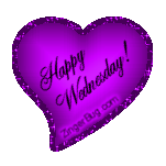 Click to get the codes for this image. Happy Wednesday Purple Heart Glitter Graphic, Happy Wednesday, Hearts Free Image, Glitter Graphic, Greeting or Meme for Facebook, Twitter or any forum or blog.