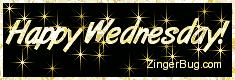 Click to get the codes for this image. Happy Wednesday Gold Stars Glitter Graphic, Happy Wednesday Free Image, Glitter Graphic, Greeting or Meme for Facebook, Twitter or any forum or blog.