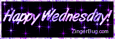 Click to get the codes for this image. Happy Wednesday Purple Stars Glitter Graphic, Happy Wednesday Free Image, Glitter Graphic, Greeting or Meme for Facebook, Twitter or any forum or blog.