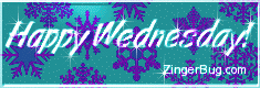 Click to get the codes for this image. Happy Wednesday Snowflake Glass Glitter Graphic, Happy Wednesday Free Image, Glitter Graphic, Greeting or Meme for Facebook, Twitter or any forum or blog.