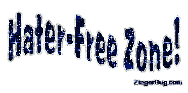 Click to get the codes for this image. Hater-Free Zone Wiggle Glitter Text, Dont Hate Free Image, Glitter Graphic, Greeting or Meme for Facebook, Twitter or any forum or blog.