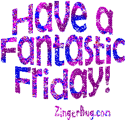 Click to get the codes for this image. Have A Fantastic Friday Purple Glitter, Happy Friday Free Image, Glitter Graphic, Greeting or Meme for Facebook, Twitter or any forum or blog.
