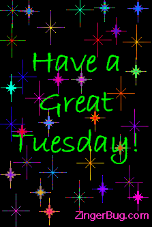Click to get the codes for this image. Have A Great Tuesday Stars Glitter Graphic, Happy Tuesday Free Image, Glitter Graphic, Greeting or Meme for Facebook, Twitter or any forum or blog.