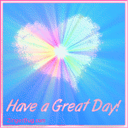 Click to get the codes for this image. Have A Great Day Pastel Starburst, Have a Great Day, Hearts, Popular Favorites Glitter Graphic, Comment, Meme, GIF or Greeting
