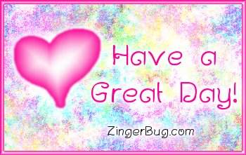 Click to get the codes for this image. Have A Great Day Pink Plaque, Have a Great Day, Hearts Free Image, Glitter Graphic, Greeting or Meme for any Facebook, Twitter or any blog.