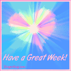 Click to get the codes for this image. Have A Great Week Pastel Starburst Glitter Graphic, Have A Great Week, Hearts Free Image, Glitter Graphic, Greeting or Meme for any Facebook, Twitter or any blog.