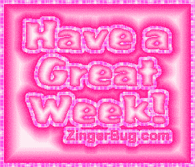 Click to get the codes for this image. Have A Great Week Pink Glitter Graphic, Have A Great Week Free Image, Glitter Graphic, Greeting or Meme for any Facebook, Twitter or any blog.