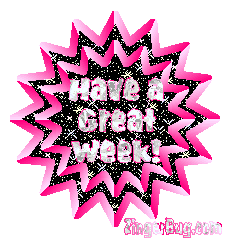 Click to get the codes for this image. Have A Great Week Starburst Pink, Have A Great Week Free Image, Glitter Graphic, Greeting or Meme for any Facebook, Twitter or any blog.