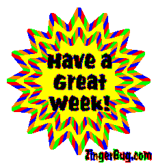 Click to get the codes for this image. Have A Great Week Starburst Psychedelic, Have A Great Week Free Image, Glitter Graphic, Greeting or Meme for any Facebook, Twitter or any blog.