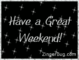 Click to get the codes for this image. Have A Great Weekend Silver Stars Glitter Text, Have a Great Weekend Free Image, Glitter Graphic, Greeting or Meme for any Facebook, Twitter or any blog.
