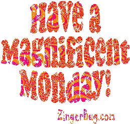 Click to get the codes for this image. Have A Magnificent Monday Red Glitter, Happy Monday Free Image, Glitter Graphic, Greeting or Meme for Facebook, Twitter or any forum or blog.