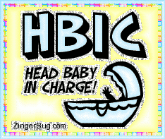 Click to get the codes for this image. HBIC Head Baby In Charge Glitter Graphic Joke, Baby Comments  Birth Announcements, Funny Stuff  Jokes Free Image, Glitter Graphic, Greeting or Meme for any Facebook, Twitter or any blog.
