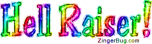 Click to get the codes for this image. Hell Raiser Rainbow Glitter Text, Hell Raiser Free Image, Glitter Graphic, Greeting or Meme for Facebook, Twitter or any forum or blog.
