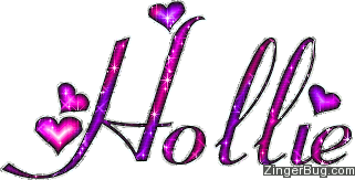 Click to get the codes for this image. Hollie Pink And Purple Glitter Name, Girl Names Free Image Glitter Graphic for Facebook, Twitter or any blog.