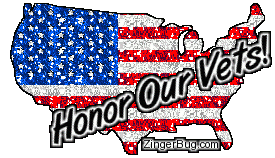 Click to get the codes for this image. Honor Our Vets Glitter Flag Map, Patriotic Free Image, Glitter Graphic, Greeting or Meme for Facebook, Twitter or any blog.