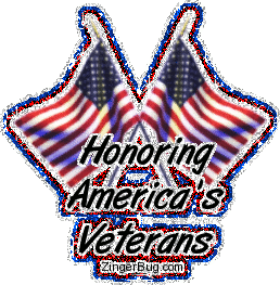 Click to get the codes for this image. Honoring Vets Crossed Flags, Patriotic, Veterans Day Free Image, Glitter Graphic, Greeting or Meme for Facebook, Twitter or any forum or blog.