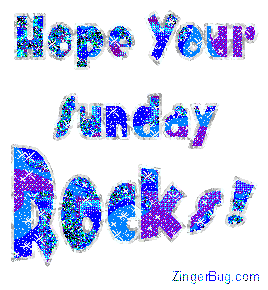 Click to get the codes for this image. Hope Your Sunday Rocks Blue Glitter, Happy Sunday Free Image, Glitter Graphic, Greeting or Meme for Facebook, Twitter or any forum or blog.