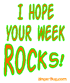 Click to get the codes for this image. Hope Your Week Rocks Blink Glitter Text, Have A Great Week Free Image, Glitter Graphic, Greeting or Meme for any Facebook, Twitter or any blog.