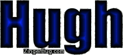 Click to get the codes for this image. Hugh Blue Glitter Name, Guy Names Free Image Glitter Graphic for Facebook, Twitter or any blog.