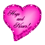 Click to get the codes for this image. Hugs And Kisses Pink Heart, Hugs and Kisses, Hearts Free Image, Glitter Graphic, Greeting or Meme for Facebook, Twitter or any blog.