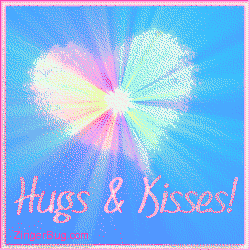 Click to get the codes for this image. Hugs Kisses Pastel Heart Starburst, Love and Romance, Hugs and Kisses, Hearts Free Image, Glitter Graphic, Greeting or Meme for Facebook, Twitter or any blog.