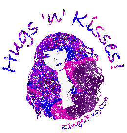 Click to get the codes for this image. Hugs N Kisses Pretty Face Purple, Hugs and Kisses Free Image, Glitter Graphic, Greeting or Meme for Facebook, Twitter or any blog.