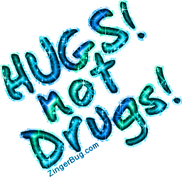Click to get the codes for this image. Hugs Not Drugs Blue Green Glitter Text, Hugs Not Drugs, Hugs and Kisses Free Image, Glitter Graphic, Greeting or Meme for Facebook, Twitter or any forum or blog.