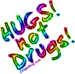 Click to get the codes for this image. Hugs Not Drugs Rainbow Glitter Text, Hugs Not Drugs, Hugs and Kisses Free Image, Glitter Graphic, Greeting or Meme for Facebook, Twitter or any forum or blog.