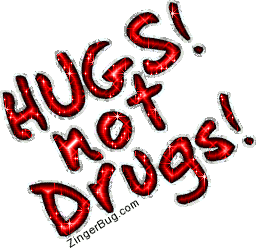 Click to get the codes for this image. Hugs Not Drugs Red Glitter Text, Hugs Not Drugs, Hugs and Kisses Free Image, Glitter Graphic, Greeting or Meme for Facebook, Twitter or any forum or blog.