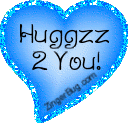 Click to get the codes for this image. Hugz Blue Heart, Hugs and Kisses, Hearts Free Image, Glitter Graphic, Greeting or Meme for Facebook, Twitter or any blog.