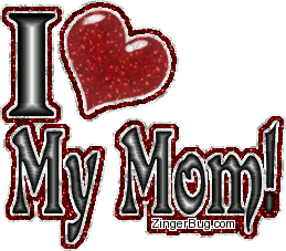 Click to get the codes for this image. I Heart My Mom Glitter Text, Family, Hearts, Mothers Day, Popular Favorites Glitter Graphic, Comment, Meme, GIF or Greeting