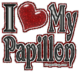 Click to get the codes for this image. I Heart My Papillon, Pet, Papillon, Animals  Dogs Free Image, Glitter Graphic, Greeting or Meme for Facebook, Twitter or any forum or blog.