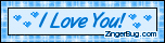 Click to get the codes for this image. I Love You Blue Blinkie, Love and Romance, I Love You Free Image, Glitter Graphic, Greeting or Meme for Facebook, Twitter or any blog.
