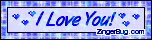 Click to get the codes for this image. I Love You Blues Blinkie, Love and Romance, I Love You Free Image, Glitter Graphic, Greeting or Meme for Facebook, Twitter or any blog.