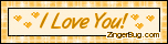 Click to get the codes for this image. I Love You Gold Blinkie, Love and Romance, I Love You Free Image, Glitter Graphic, Greeting or Meme for Facebook, Twitter or any blog.