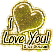 Click to get the codes for this image. I Love You Gold Glitter Heart, Love and Romance, Hearts, I Love You Free Image, Glitter Graphic, Greeting or Meme for Facebook, Twitter or any blog.