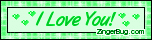 Click to get the codes for this image. I Love You Green Blinkie, Love and Romance, I Love You Free Image, Glitter Graphic, Greeting or Meme for Facebook, Twitter or any blog.