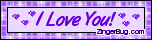 Click to get the codes for this image. I Love You Purple Blinkie, Love and Romance, I Love You Free Image, Glitter Graphic, Greeting or Meme for Facebook, Twitter or any blog.