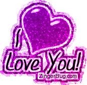 Click to get the codes for this image. I Love You Purple Pink Glitter Heart, Love and Romance, Hearts, I Love You Free Image, Glitter Graphic, Greeting or Meme for Facebook, Twitter or any blog.