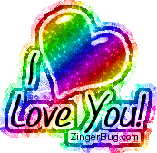 Click to get the codes for this image. I Love You Rainbow Glitter Heart, Love and Romance, Hearts, I Love You Free Image, Glitter Graphic, Greeting or Meme for Facebook, Twitter or any blog.