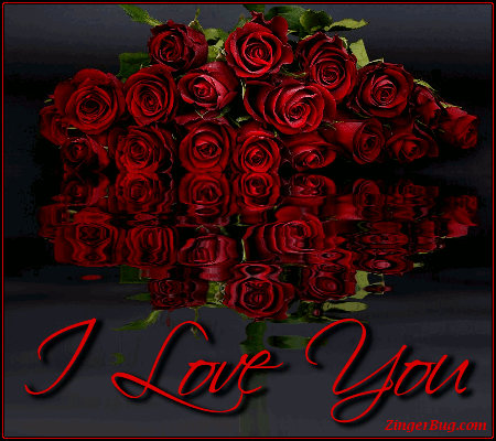Click to get the codes for this image. I Love You Red Roses Reflections, Popular Favorites, I Love You, Love and Romance Glitter Graphic, Comment, Meme, GIF or Greeting