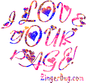 Click to get the codes for this image. I Love Your Page Hearts Glitter Text, Hearts, Cool Page Free Image, Glitter Graphic, Greeting or Meme for Facebook, Twitter or any blog.