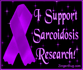 Click to get the codes for this image. I Support Sarcoidosis Research Purple Ribbon, Support Ribbons Free Image, Glitter Graphic, Greeting or Meme for any Facebook, Twitter or any blog.