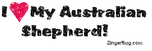 Click to get the codes for this image. I Heart My Australian Shepherd Glitter Text, Animals  Dogs, Australian Shepherd, Pet Free Image, Glitter Graphic, Greeting or Meme for Facebook, Twitter or any forum or blog.