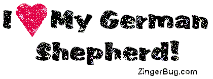 Click to get the codes for this image. I heart my german shepherd Glitter Text, Animals  Dogs, German Shepherd, Pet Free Image, Glitter Graphic, Greeting or Meme for Facebook, Twitter or any forum or blog.