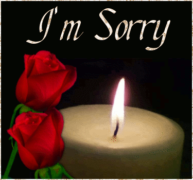 Click to get the codes for this image. Im Sorry Candle With Roses, Im Sorry Free Image, Glitter Graphic, Greeting or Meme for any Facebook, Twitter or any blog.