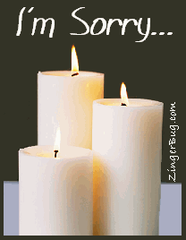 Click to get the codes for this image. Im Sorry Candles, Im Sorry Free Image, Glitter Graphic, Greeting or Meme for any Facebook, Twitter or any blog.